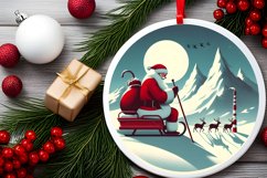 Round Christmas Ornament Sublimation|Clipart Product Image 2