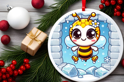 Round Christmass Ornament PNG Product Image 2