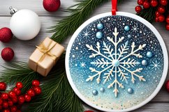 Round Christmas Ornament Sublimation|Clipart Product Image 2