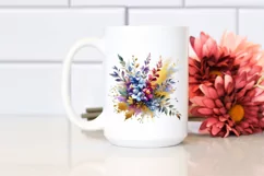 Vibrant Lobelia Watercolor Abstract | Sublimation Clipart Product Image 2