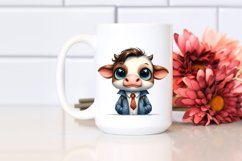 Expressive Confused Cow with Raincoat Product Image 2