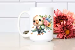 Cute Baby Parrot Large Bouquet | Clipart Product Image 2