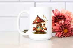 Magical Mushroom Watercolor Splash PNG Product Image 2