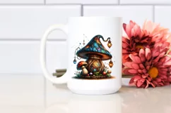 Magical Mushroom Watercolor Splash PNG Product Image 2