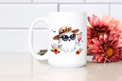 Simple Halloween Cute Ghost with Sunglasses PNG Product Image 2