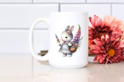 Whimsical Baby Rabbit with Foxglove Bouquet Product Image 2