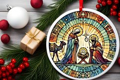 Round Christmas Ornament Sublimation|Clipart Product Image 2