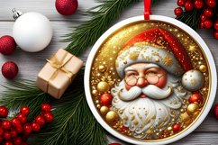 Round Christmas Ornament Sublimation|Clipart Product Image 1