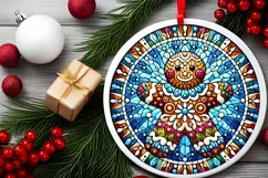 Round Christmas Ornament Sublimation|Clipart Product Image 1