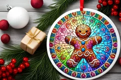 Round Christmas Ornament Sublimation|Clipart Product Image 1