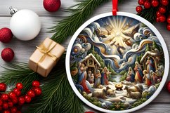 Round Christmas Ornament Sublimation|Clipart Product Image 2