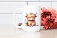 a Cute Whimsical Highland Cow, Transparent PNG Product Image 2