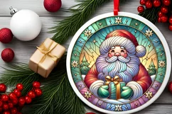 Round Christmas Ornament Sublimation|Clipart Product Image 1