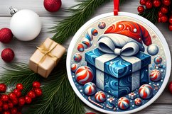 Round Christmas Ornament Sublimation|Clipart Product Image 2