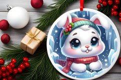 Round Christmas Ornament Sublimation|Clipart Product Image 2