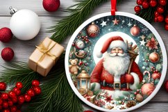 Santa Christmas Ornament Sublimation PNG Product Image 2