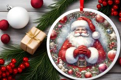 Santa Christmas Ornament Sublimation PNG Product Image 2