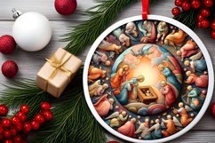 Round Christmas Ornament Sublimation|Clipart Product Image 2