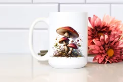 Magical Mushroom Watercolor Splash PNG Product Image 2