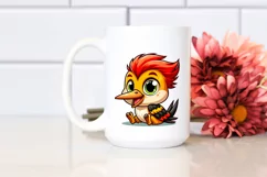 Colorful Crazy Looking Small Baby Woodpecker Clipart Product Image 2