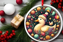 Round Christmas Ornament Sublimation|Clipart Product Image 1