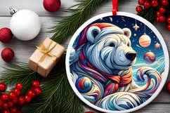 Round Christmas Ornament Sublimation|Clipart Product Image 2