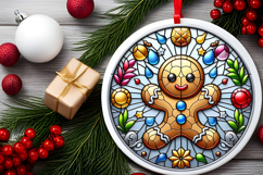Round Christmass Ornament PNG Product Image 2