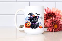 Cute Baby Black Cat Halloween | Clipart Product Image 2