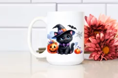 Cute Baby Black Cat Halloween | Clipart Product Image 2