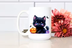 Cute Baby Black Cat Halloween | Clipart Product Image 2