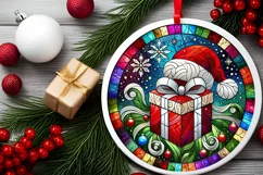 Round Christmas Ornament Sublimation|Clipart Product Image 1