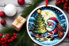 Round Christmas Ornament Sublimation|Clipart Product Image 2