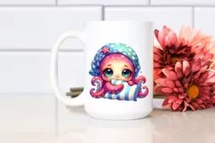 Colorful Cuddling Baby Octopus | Clipart Product Image 2