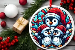Round Christmas Ornament Sublimation|Clipart Product Image 1