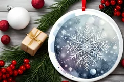 Round Christmas Ornament Sublimation|Clipart Product Image 2
