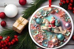 Round Christmas Ornament Sublimation|Clipart Product Image 2