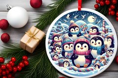 Round Christmas Ornament Sublimation|Clipart Product Image 2