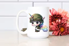 Pastel Baby Unicorn Soldier | Clipart Product Image 2
