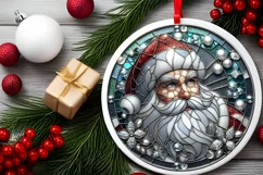 Round Christmas Ornament Sublimation|Clipart Product Image 2