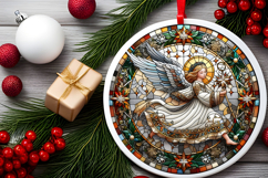 Round Christmass Ornament PNG Product Image 2