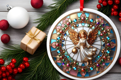 Round Christmass Ornament PNG Product Image 2