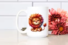 Smiling Cute Baby Plush Lion Clipart Product Image 2