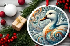 Round Christmas Ornament Sublimation|Clipart Product Image 1