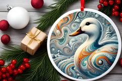 Round Christmass Ornament PNG Product Image 2