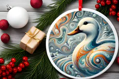 Round Christmass Ornament PNG Product Image 2