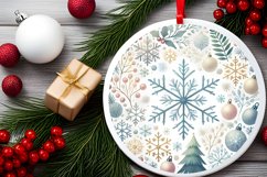 Round Christmas Ornament Sublimation|Clipart Product Image 2