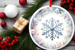 Round Christmas Ornament Sublimation|Clipart Product Image 2