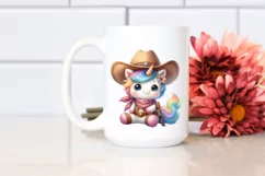 Cute Baby Unicorn Cowboy | Clipart Product Image 2