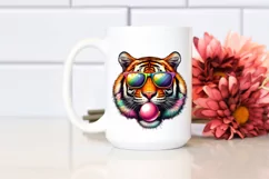 Quirky Tiger Portrait | Sublimation | Clipart Product Image 2