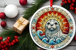 Round Christmas Ornament Sublimation|Clipart Product Image 1